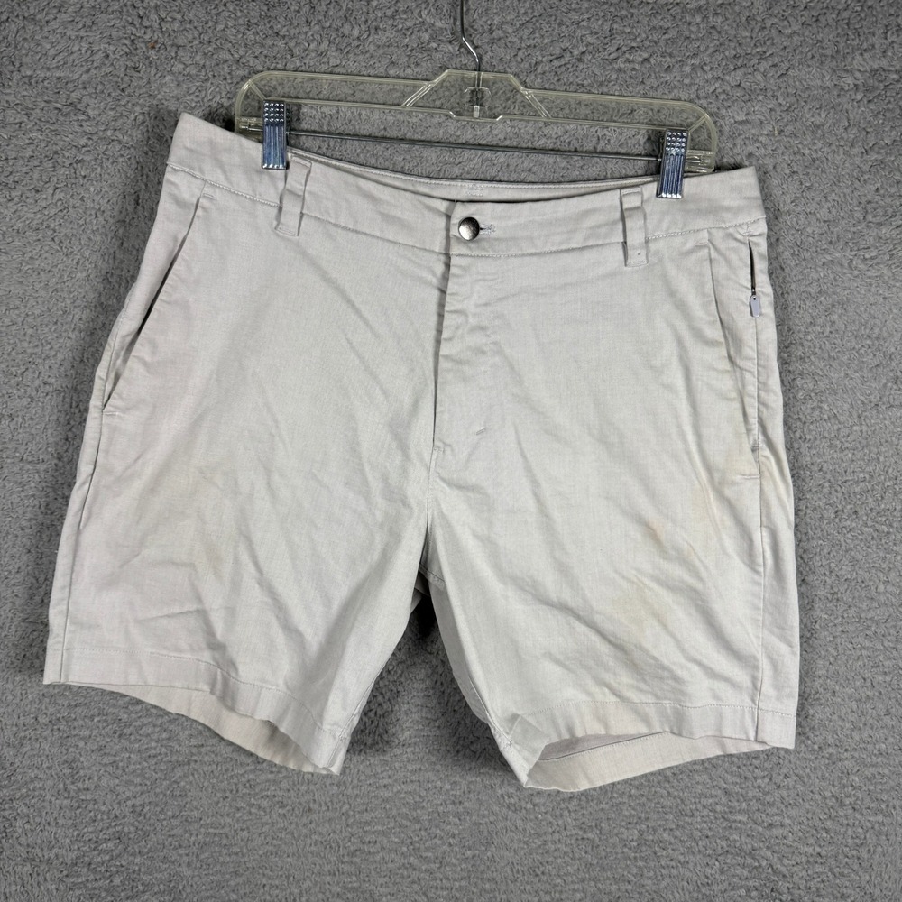 Lululemon Commission Shorts Mens 33 Light Gray 7 Inch Inseam Golf Athleisure